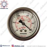 مانومتر خلاء پکنز PAKKENS صفحه 6 سانت افقی روغنی 1- بار